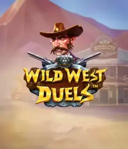  Step into the rugged world of "Wild West Duels" by Pragmatic Play, featuring a hardened gunslinger ready for a showdown. The image features a stern cowboy with crossed pistols, set against a desert backdrop. His intense eyes and authentic attire embody the spirit of the Old West. The game's title is clearly displayed in a rustic font, adding to the action-packed theme. 