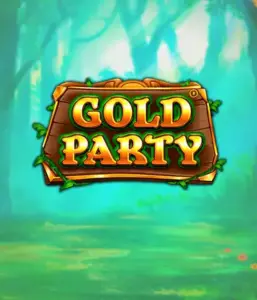 Enter the enchanted forest of Gold Party slot by Pragmatic Play, highlighting a charming wooden sign adorned with golden letters. The setting is a green forest which adds a sense of mystery to the slot's theme. Ideal for fans of magical and nature-inspired games, promising a whimsical gaming experience. 